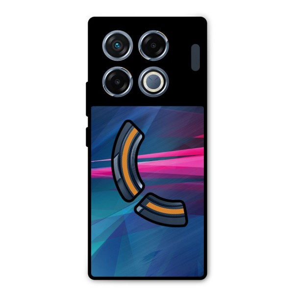 Blue Red Abstract Metal Back Case for Infinix GT 20 Pro