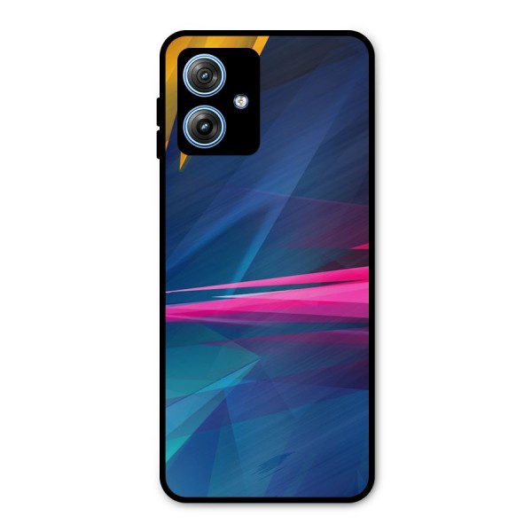 Blue Red Abstract Metal Back Case for Moto G54