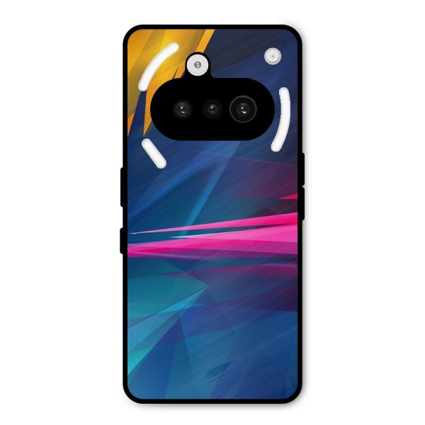 Blue Red Abstract Metal Back Case for Nothing Phone 3a