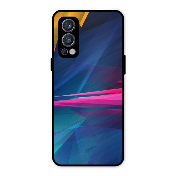 Blue Red Abstract Metal Back Case for OnePlus Nord 2 5G