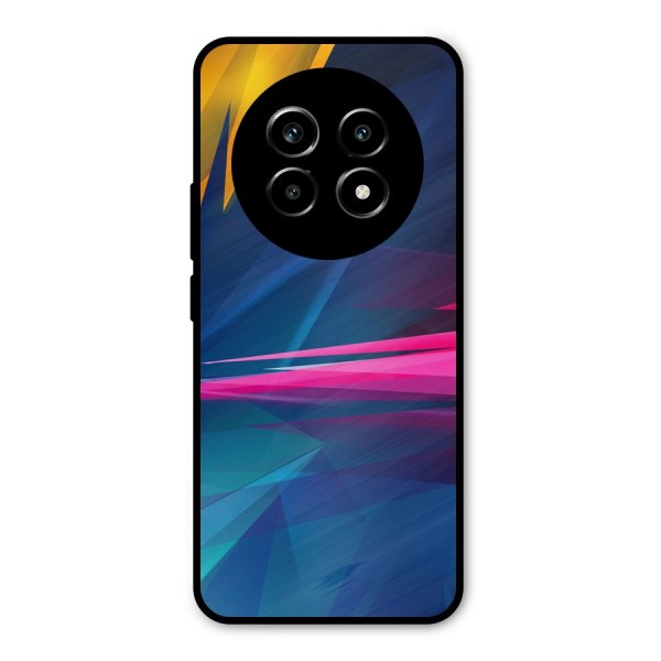 Blue Red Abstract Metal Back Case for Realme 13 Pro