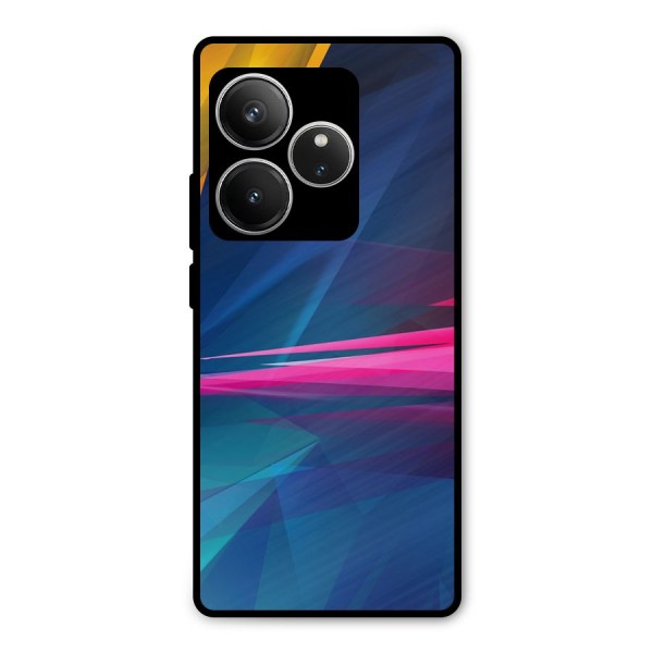 Blue Red Abstract Metal Back Case for Realme GT 6
