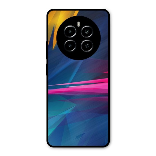 Blue Red Abstract Metal Back Case for Realme P1