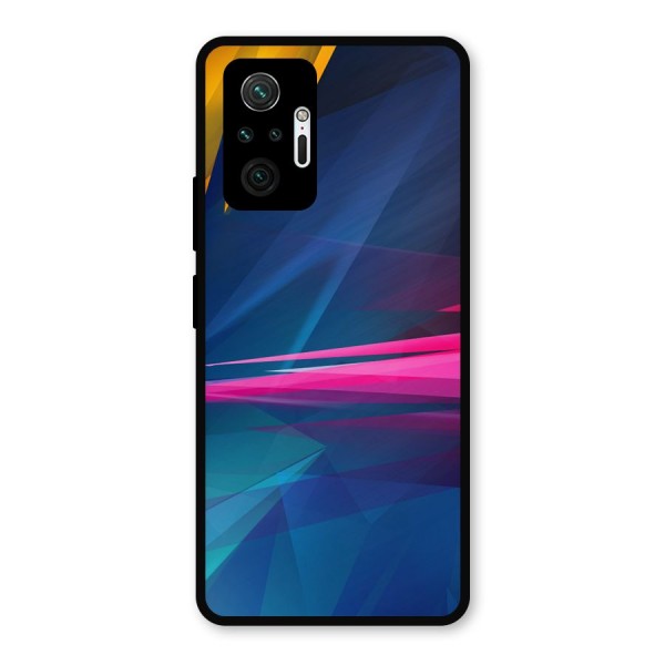 Blue Red Abstract Metal Back Case for Redmi Note 10 Pro Max