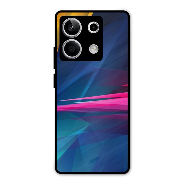 Blue Red Abstract Metal Back Case for Redmi Note 13 5G