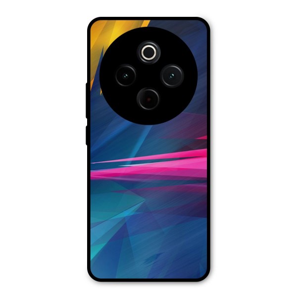 Blue Red Abstract Metal Back Case for Vivo T4