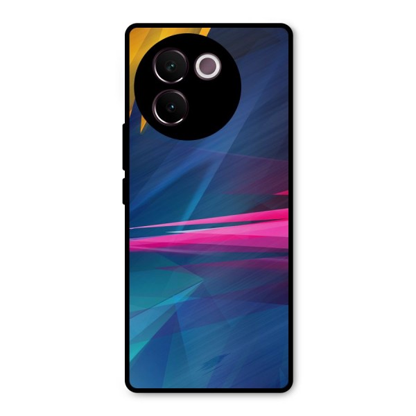 Blue Red Abstract Metal Back Case for Vivo V30e