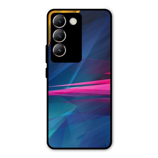 Blue Red Abstract Metal Back Case for Vivo Y200e