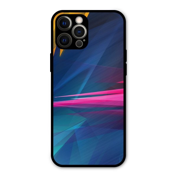 Blue Red Abstract Metal Back Case for iPhone 12 Pro Max