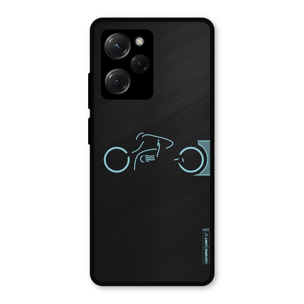 Blue Ride Metal Back Case for Poco X5 Pro