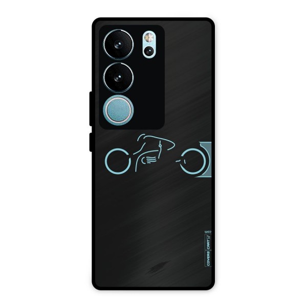 Blue Ride Metal Back Case for Vivo V29