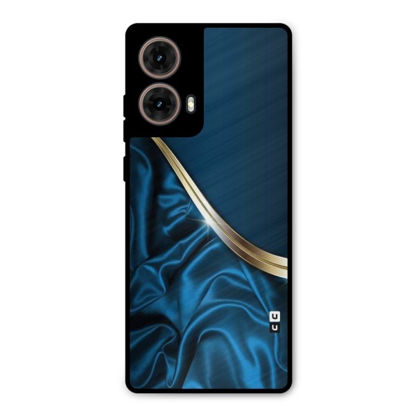 Blue Smooth Flow Metal Back Case for Moto G85