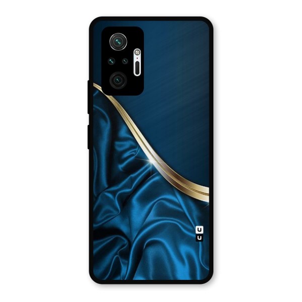 Blue Smooth Flow Metal Back Case for Redmi Note 10 Pro