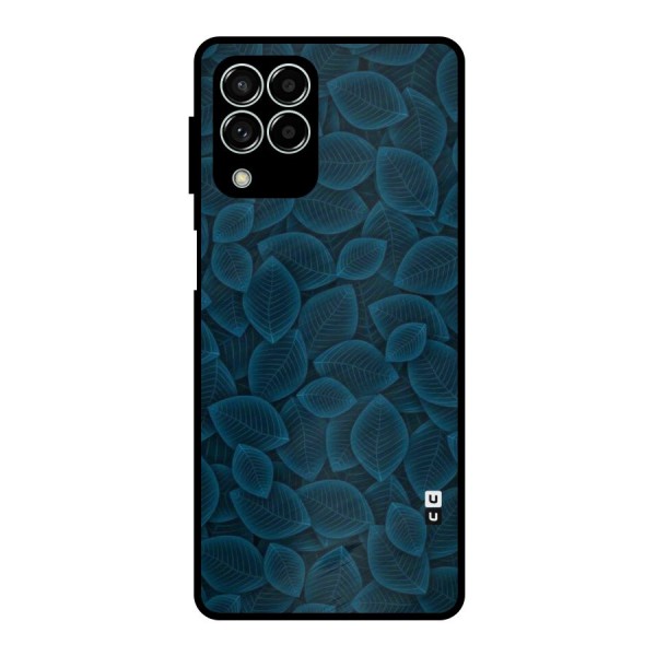 Blue Thin Leaves Metal Back Case for Galaxy M33