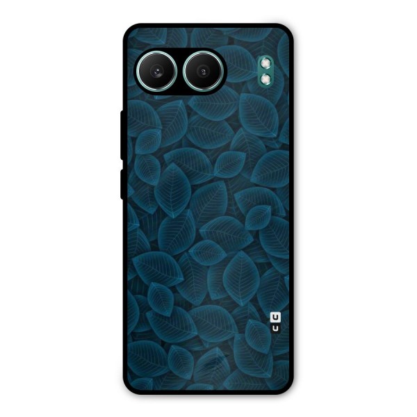 Blue Thin Leaves Metal Back Case for OnePlus Nord 4
