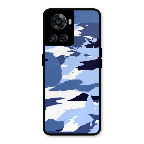 Blue White Canvas Metal Back Case for OnePlus 10R