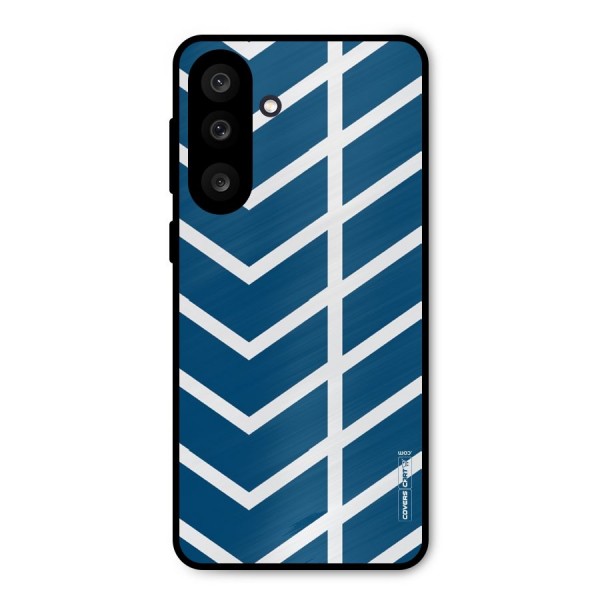 Blue White Pattern Metal Back Case for Galaxy M56