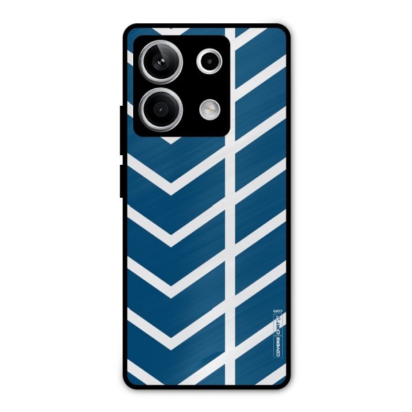 Blue White Pattern Metal Back Case for Redmi Note 13 5G