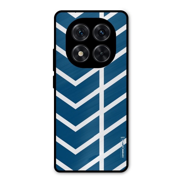 Blue White Pattern Metal Back Case for Redmi Note 14 Pro 5G