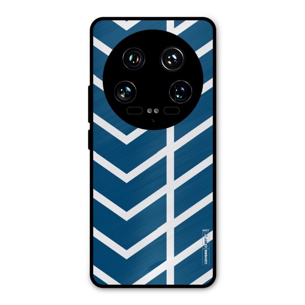 Blue White Pattern Metal Back Case for Xiaomi 14 Ultra