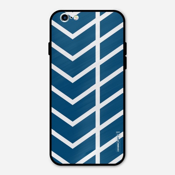 Blue White Pattern Metal Back Case for iPhone 6 6s