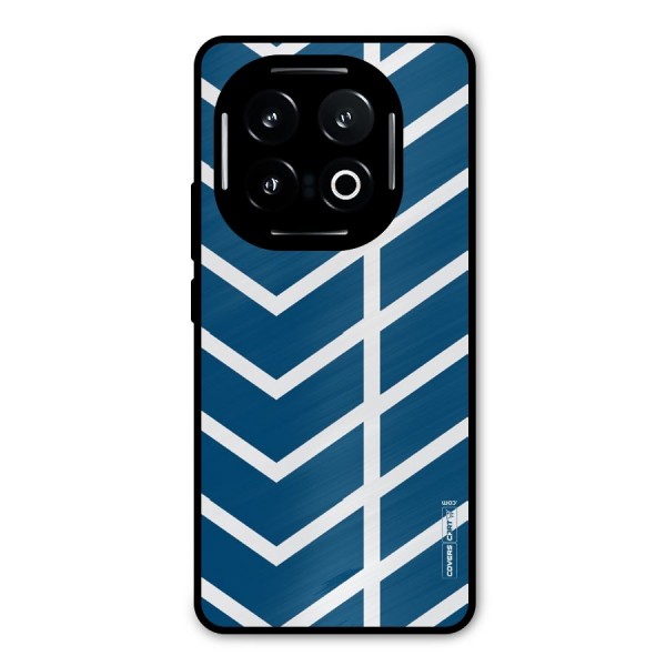 Blue White Pattern Metal Back Case for iQOO 13