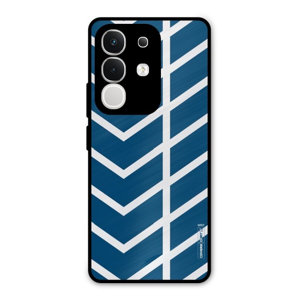 Blue White Pattern Metal Back Case for iQOO Z10x