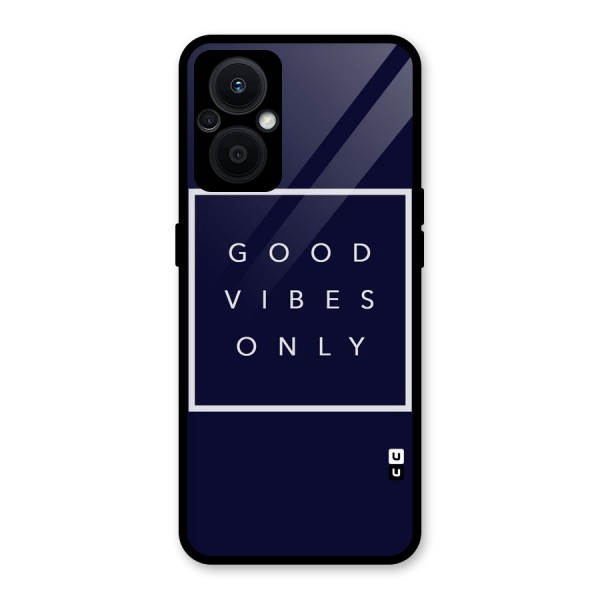 Blue White Vibes Glass Back Case for Oppo F21s Pro 5G