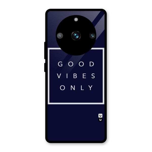 Blue White Vibes Glass Back Case for Realme 11 Pro