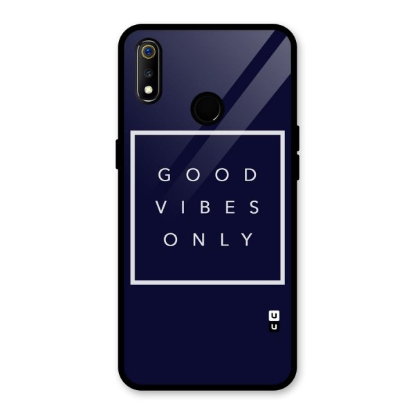 Blue White Vibes Glass Back Case for Realme 3
