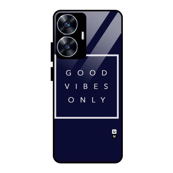 Blue White Vibes Glass Back Case for Realme Narzo N55