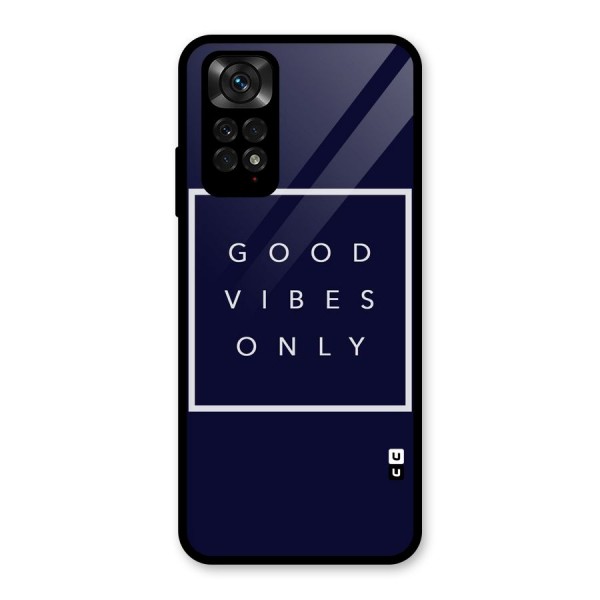 Blue White Vibes Glass Back Case for Redmi Note 11S