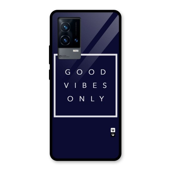 Blue White Vibes Glass Back Case for iQOO 9 5G