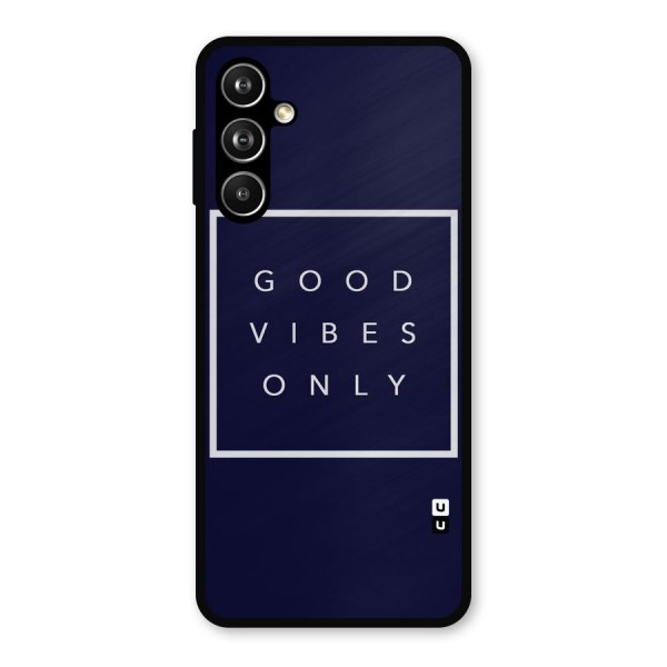 Blue White Vibes Metal Back Case for Galaxy F54