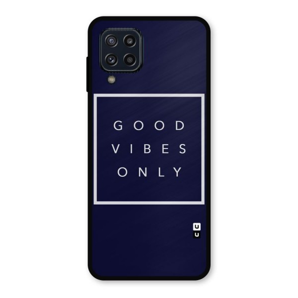 Blue White Vibes Metal Back Case for Galaxy M32