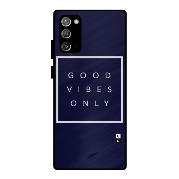 Blue White Vibes Metal Back Case for Galaxy Note 20