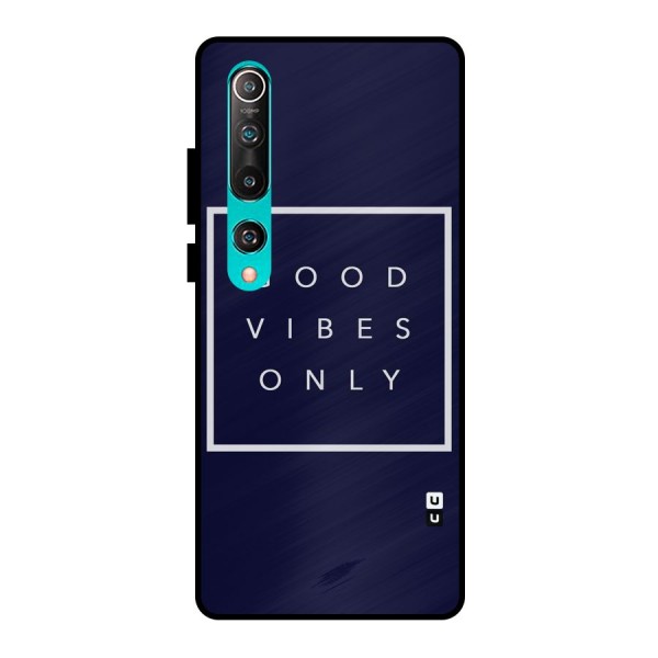 Blue White Vibes Metal Back Case for Mi 10
