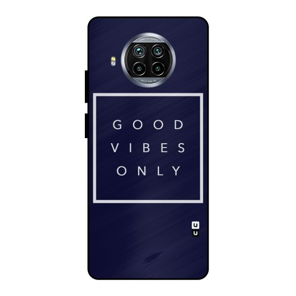 Blue White Vibes Metal Back Case for Mi 10i