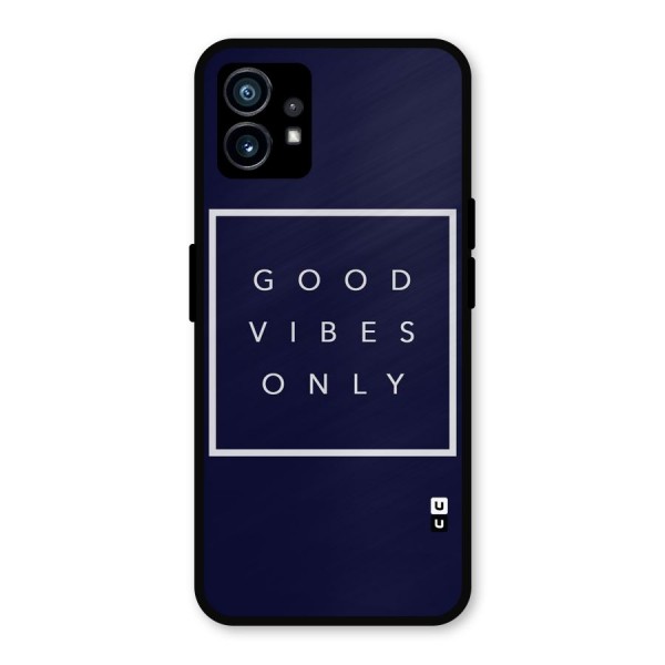 Blue White Vibes Metal Back Case for Nothing Phone 1