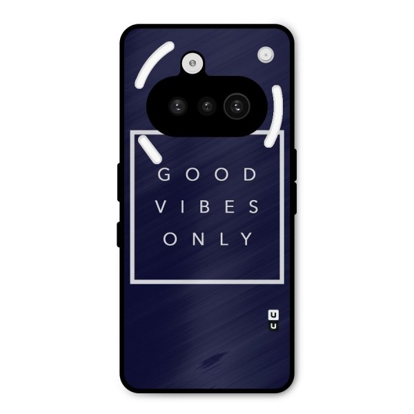 Blue White Vibes Metal Back Case for Nothing Phone 3a