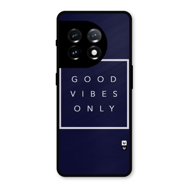 Blue White Vibes Metal Back Case for OnePlus 11