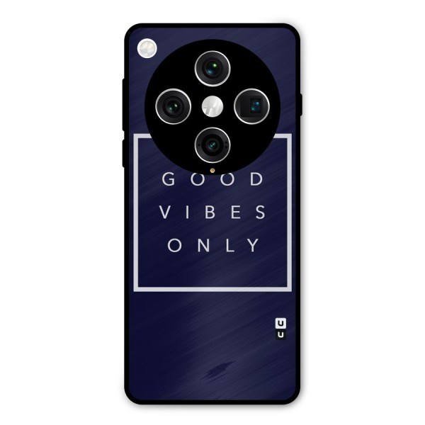 Blue White Vibes Metal Back Case for Oppo Find X8 Pro