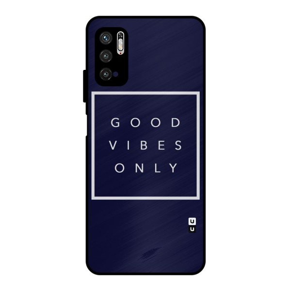 Blue White Vibes Metal Back Case for Poco M3 Pro 5G