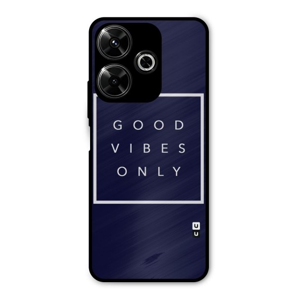 Blue White Vibes Metal Back Case for Poco M6 Plus