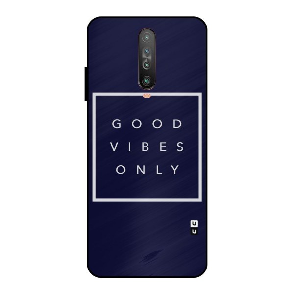 Blue White Vibes Metal Back Case for Poco X2