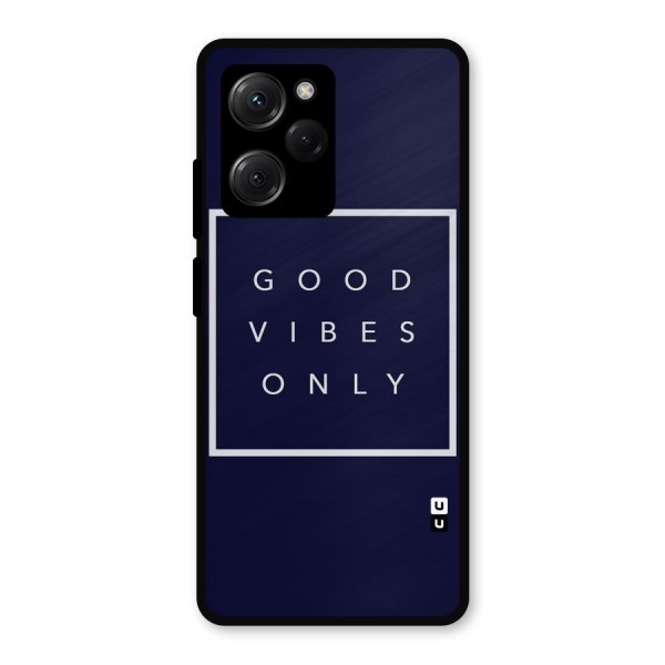 Blue White Vibes Metal Back Case for Poco X5 Pro