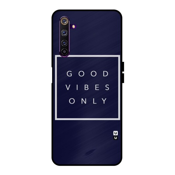 Blue White Vibes Metal Back Case for Realme 6 Pro