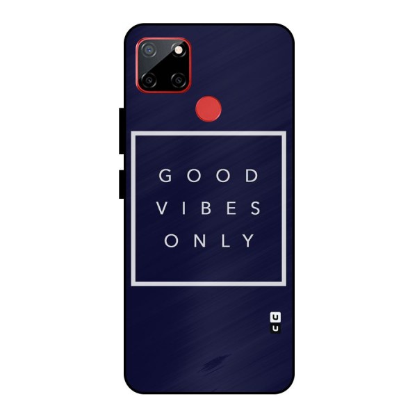 Blue White Vibes Metal Back Case for Realme C12