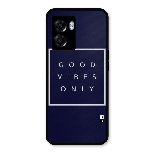 Blue White Vibes Metal Back Case for Realme Narzo 50 5G