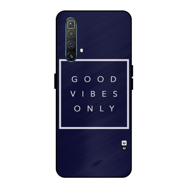 Blue White Vibes Metal Back Case for Realme X3